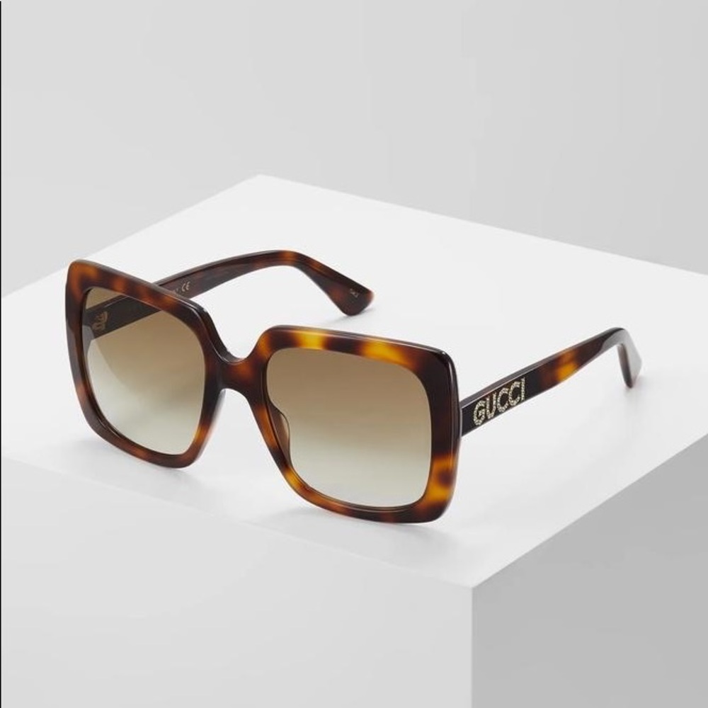 Gucci 54mm Sunglasses New Authentic Crystal Monogram Logo Square Sunglasses